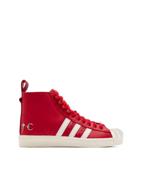high-top leather sneakers
