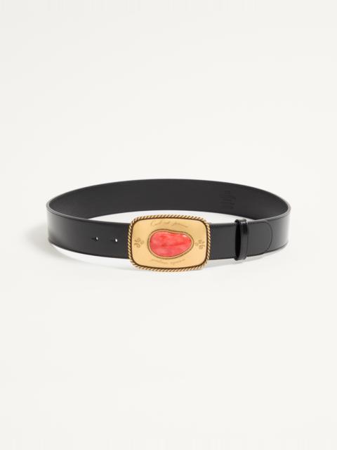 Valentino VALENTINO GARAVANI GAUDIUM BELT IN SHINY CALFSKIN 40 MM