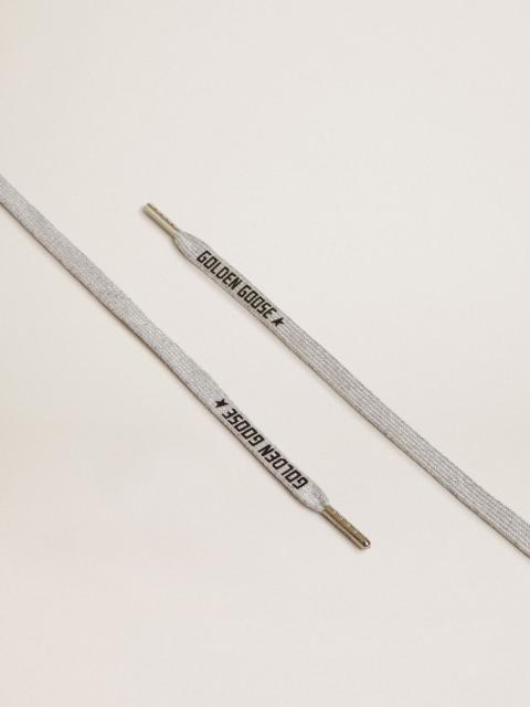 Golden Goose Ice-colored cotton laces with contrasting black logo