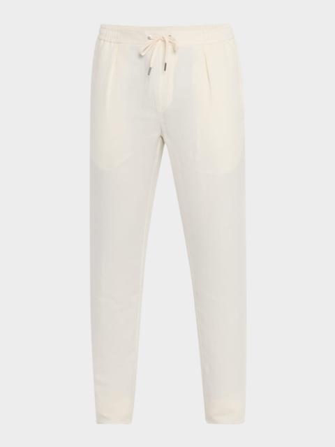 Ralph Lauren Men's Hand-Tailored Silk-Linen Trousers