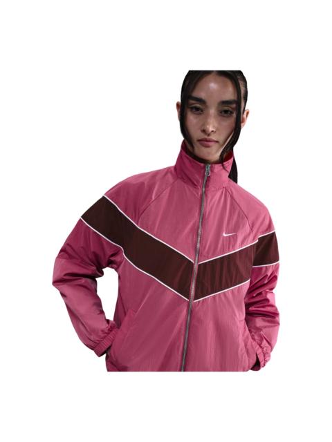 Nike (WMNS) Nike Windrunner Loose UV Woven Full-Zip Jacket 'Sweet Beat Sail Burgundy Crush' FV6305-634