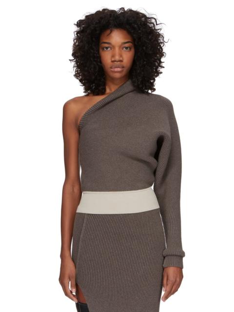 Rick Owens One-shoulder cashmere-blend top