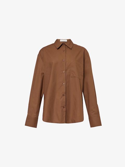 The Frankie Shop Lui relaxed-fit cotton-poplin shirt