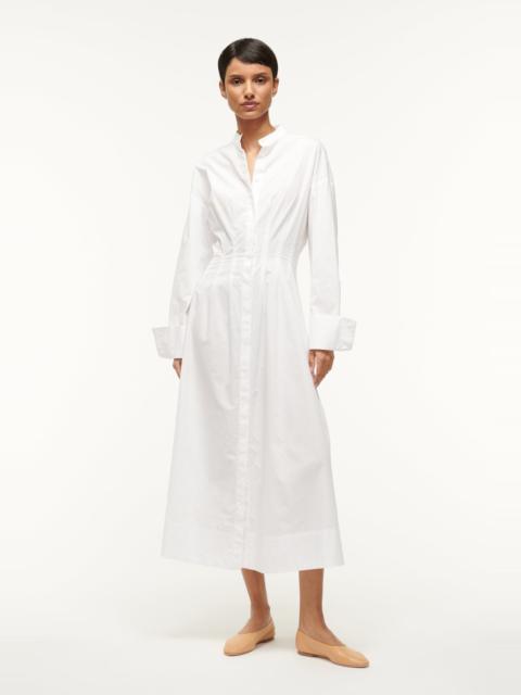 STAUD STAUD MIDI LORENZA DRESS WHITE