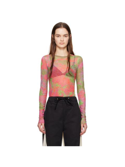 SERAPIS Pink & Green Graphic Long Sleeve T-Shirt
