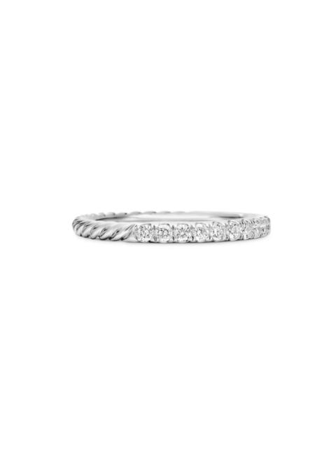 DAVID YURMAN Women's Cable Collectibles Stack Ring in 18K White Gold - White Gold