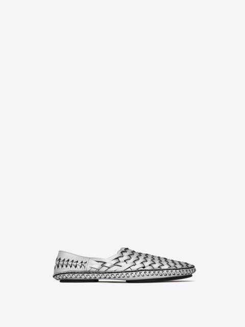 SAINT LAURENT neil slippers in metallized leather
