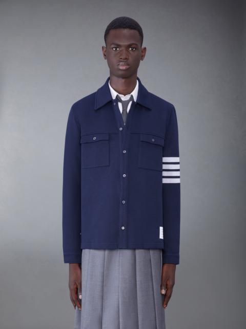 Thom Browne COTTON DOUBLE FACE KNIT 4-BAR SHIRT JACKET