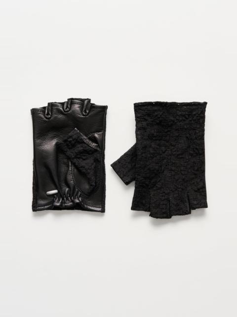 Our Legacy Biker Glove Black Lotus Shrunken Lace