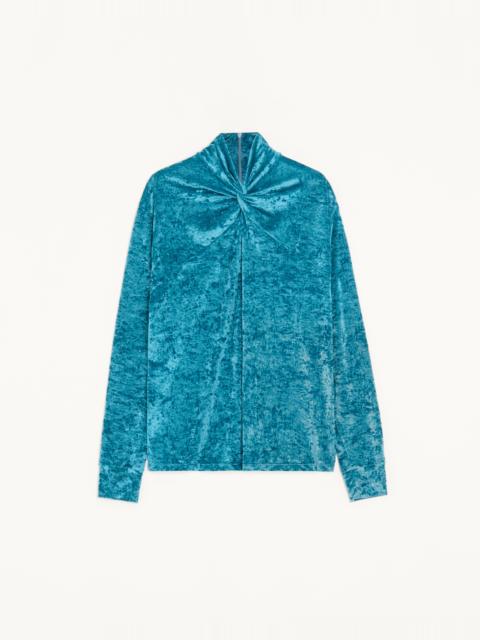 Valentino VALENTINO STRETCH CHENILLE TOP WITH KNOT AT THE NECK