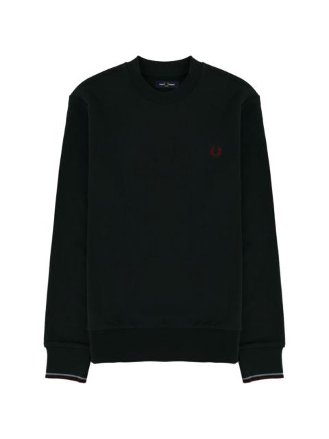 Fred Perry crew-neck logo-embroidered sweatshirt