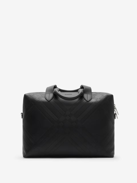 Burberry Embossed Check Briefcase
