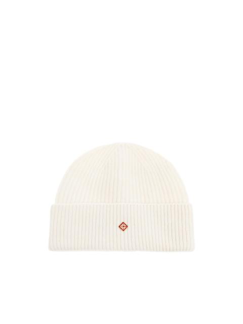 CASABLANCA ribbed wool beanie hat