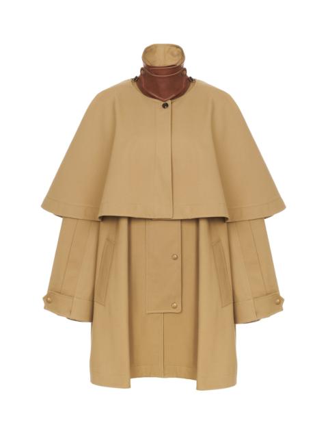 Chloé PARKA IN COTTON GABARDINE WITH CAPE