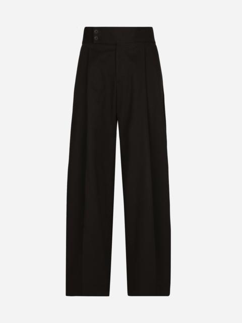 Dolce & Gabbana Tailored cotton pants with darts