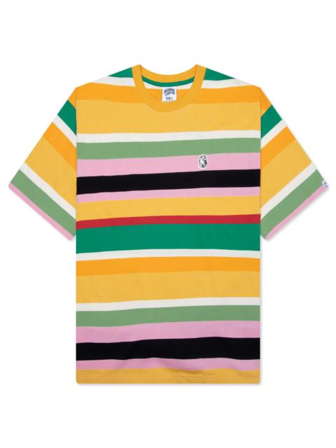 BILLIONAIRE BOYS CLUB STRIPED TREBLE CROPPED TEE - WINTER WHITE/STRIPES