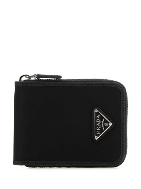 Prada Black Fabric Wallet Nero Portafogli