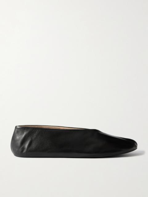 The Row Stella Leather Ballet Flats