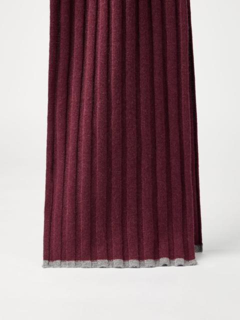 Brunello Cucinelli Cashmere rib knit scarf