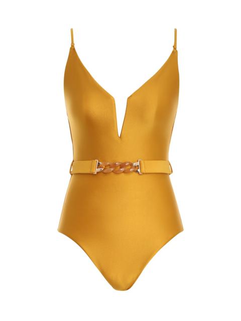 ZIMMERMANN August Belted Swimsuit - Farfetch