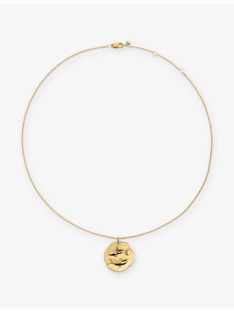 MONICA VINADER Pisces Zodiac 18ct Yellow Gold Vermeil Pendant Necklace