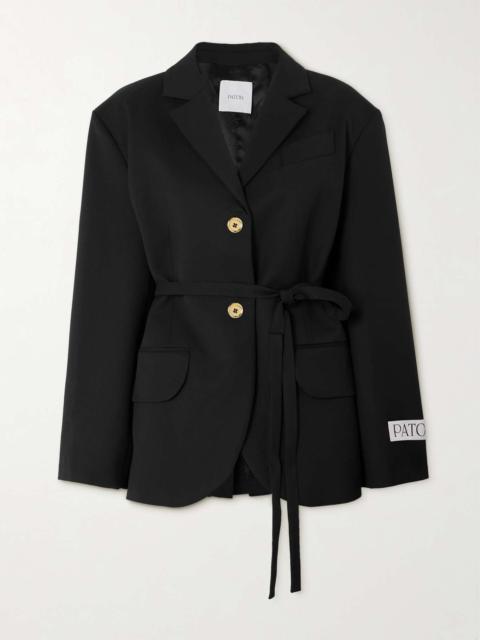 ジャケット [PATOU]Belted stretch-wool twill blazer PATOU Belted stretch-wool twill blazer | REVERSIBLE