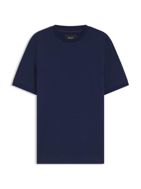 BOSS REGULAR-FIT POLO SHIRT IN COTTON-SILK JACQUARD