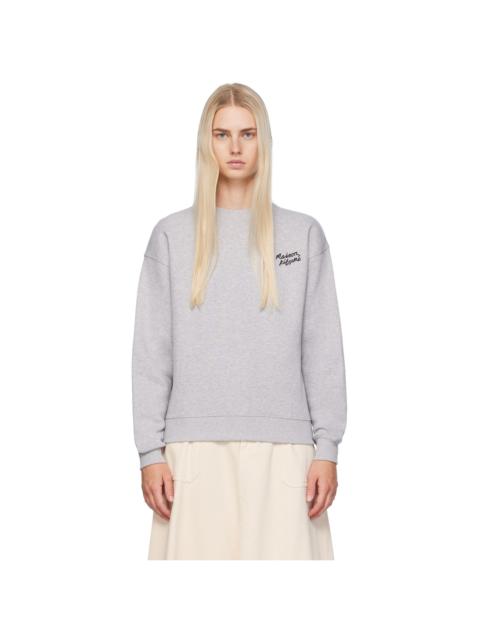 Gray 'Maison Kitsuné' Handwriting Sweatshirt