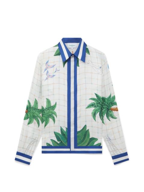 CASABLANCA Tennis Club Classic Silk Shirt | Casablanca Paris