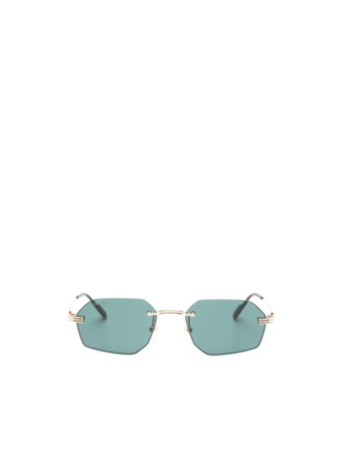Cartier Signature C de Cartier geometric-frame sunglasses