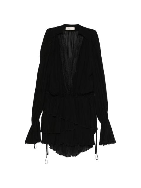 Blumarine lace-trim mini dress