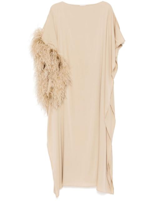 FERRAGAMO faux-fur detail dress