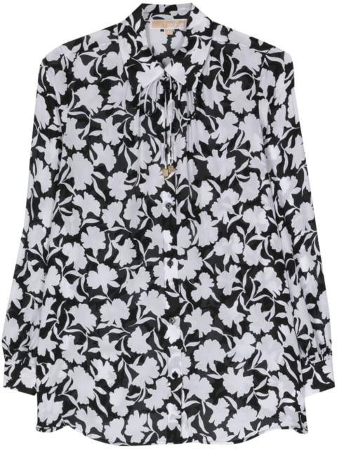 MICHAEL KORS Shadow Floral crepe shirt