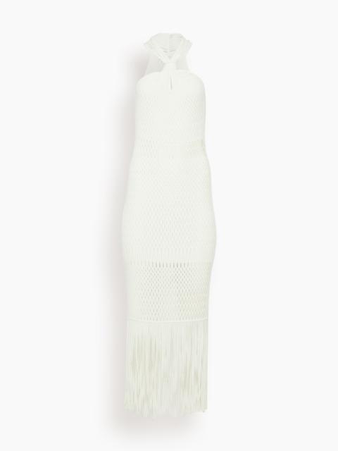 SIMKHAI Sanchez Midi Dress in Ivory