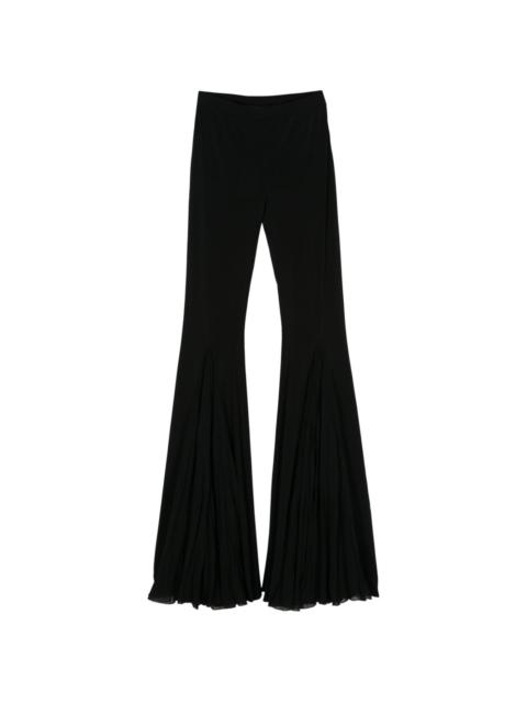 jersey flared trousers