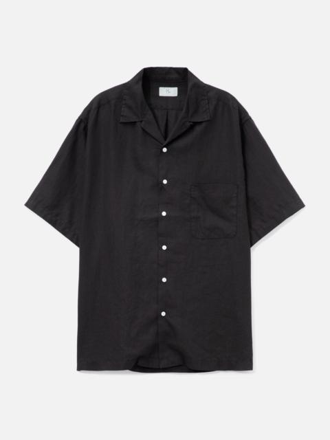 HERILL LINEN OPEN COLLAR SHIRT