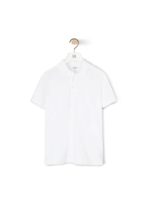 Loewe Anagram embroidered polo in cotton