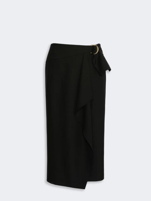 Max Mara FENICE Stretch wool twill skirt - BLACK