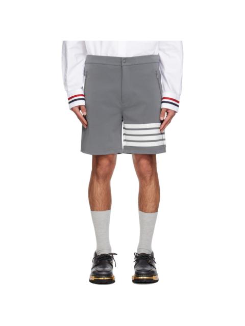Thom Browne Gray 4-Bar Tech Shorts