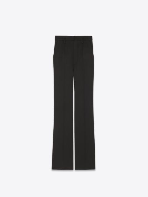 high-waisted pants in wool twill