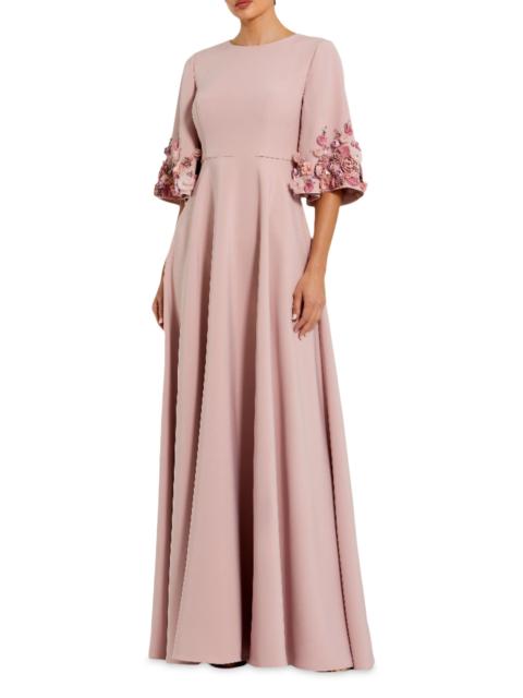 MAC DUGGAL Women's Evening Embellished Stretch-Crepe Gown - Rose
