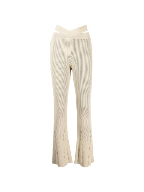 Dion Lee rib-knit flared trousers