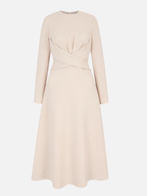 EMILIA WICKSTEAD Elta Dress In Bone Single Wool Crepe