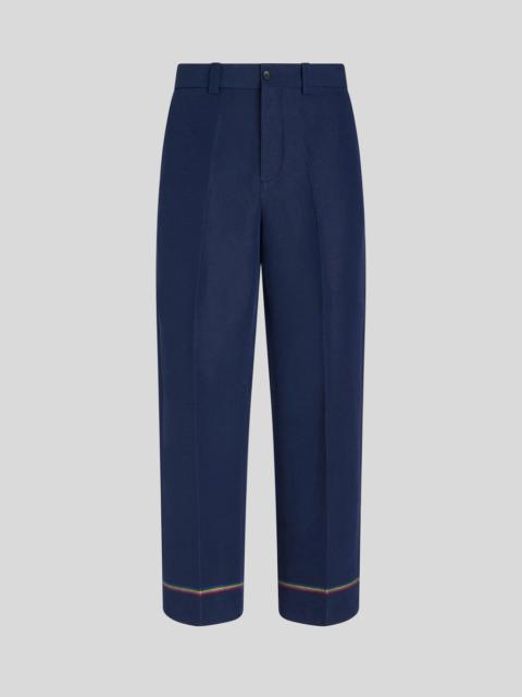 Etro LINEN AND COTTON TROUSERS