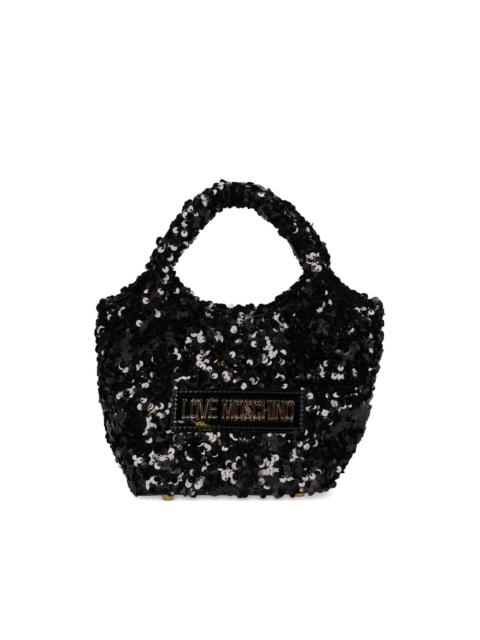 Moschino mini sequin top-handle tote bag