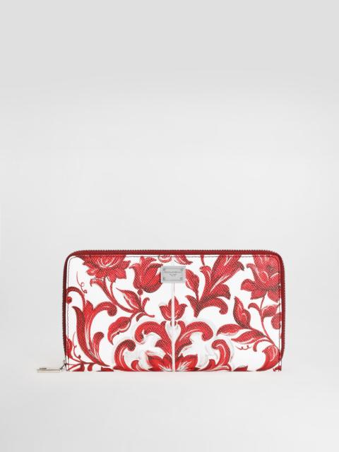 Dolce & Gabbana Majolica-print calfskin wallet