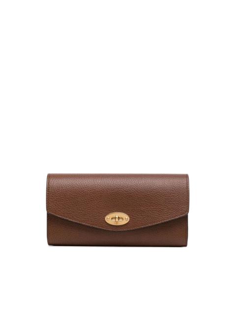 grained-leather twist-lock purse