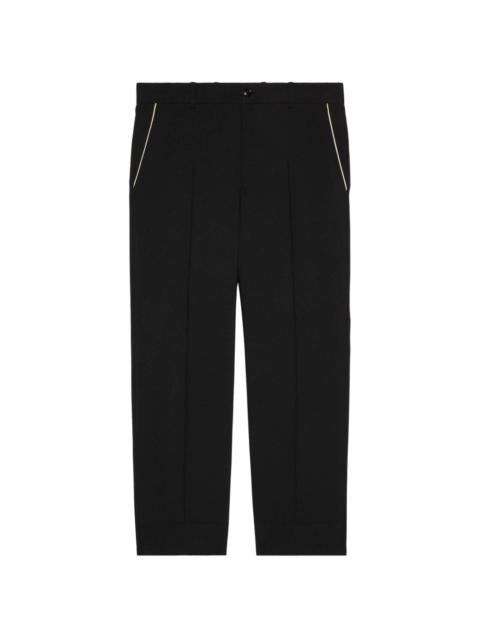 tailored tapered-leg trousers