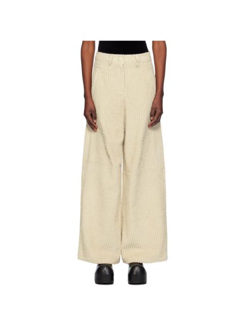 【OPEN Yy】 PANELED PAJAMA PANTS, BEIGE PANELED PAJAMA PANTS, BEIGE