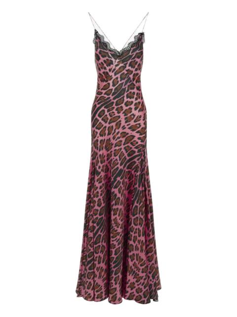 leopard-print maxi dress